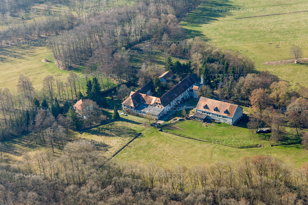 Aerial view: View of the town in Surbourg in the state Bas-Rhin, France.Photo: IMG_097463.jpg taken on 03/16/2017 by Werner Riehm/FLY-FOTO.comResolution of the original: 5472 x 3648 px