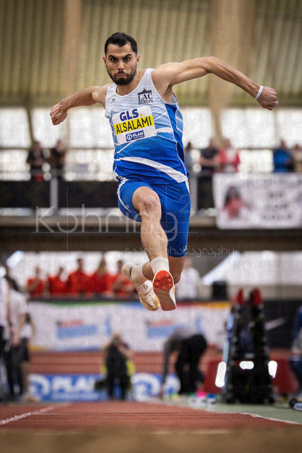 Deutsche Leichtathletik-Hallenmeisterschaften; Dortmund, 01.03.2026 | Mohammad Amin Alsalami (LAC BERLIN); Deutsche Leichtathletik-Hallenmeisterschaften am 01.03.2026 in der Helmut-Körnig-Halle in Dortmund. 