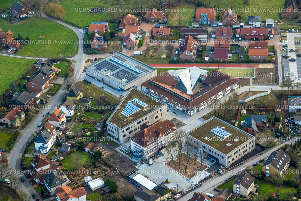 Hamm241201156 | Luftbild, Baustelle Arnold-Freymuth-Gesamtschule, An der Falkschule, Stadtbezirk Herringen, Hamm, Ruhrgebiet, Nordrhein-Westfalen, Deutschland