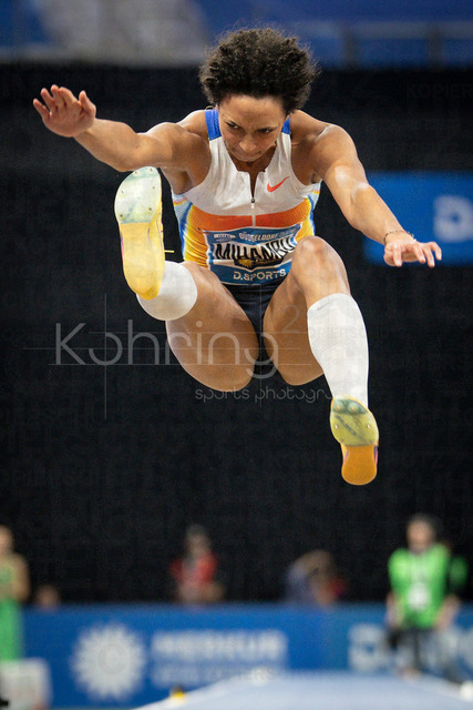 ISTAF Indoor; Duesseldorf, 24.01.2026 | DUESSELDORF, GERMANY - JANUARY 24: Malaika Mihambo (GER) competing in the long jump during the ISTAF Indoor Dusseldorf at PSD Bank Dome on January 24, 2026 in Duesseldorf, Germany. 