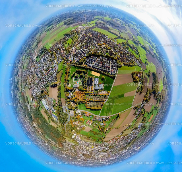 Hamm20221006_1HSC | Luftbild, HSC Hammer SportClub 2008, Freizeitanlage Am Südbad, Franz-Voss-Halle, Freibad, Fisheye Aufnahme, Fischaugen Aufnahme, 360 Grad Aufnahme, Rhynern, Hamm, Fisheyeaufnahme, Ruhrgebiet, Nordrhein-Westfalen, Deutschland