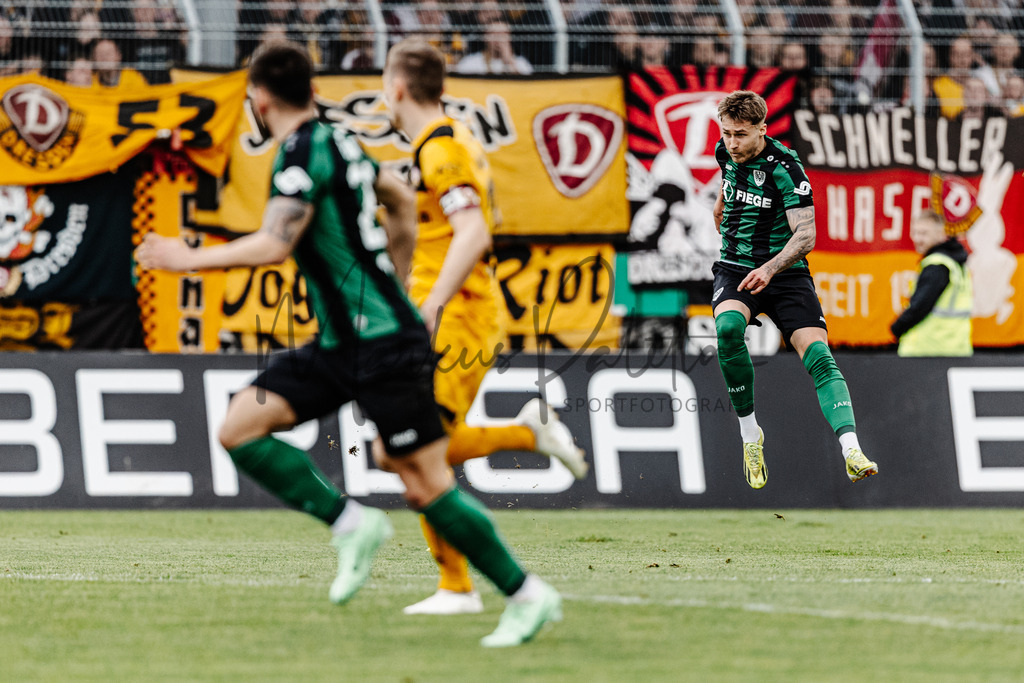 3. Liga, Saison 2023/24, 31. Spieltag: SC Preußen Münster - Dynamo Dresden | Münster, 30.03.2024: 3. Liga, 31. Spieltag, SC Preußen Münster gegen Dynamo Dresden im LVM-Preußenstadion in Münster. Foto: sportfotografie.ms | Markus Paletta - Realisiert mit Pictrs.com