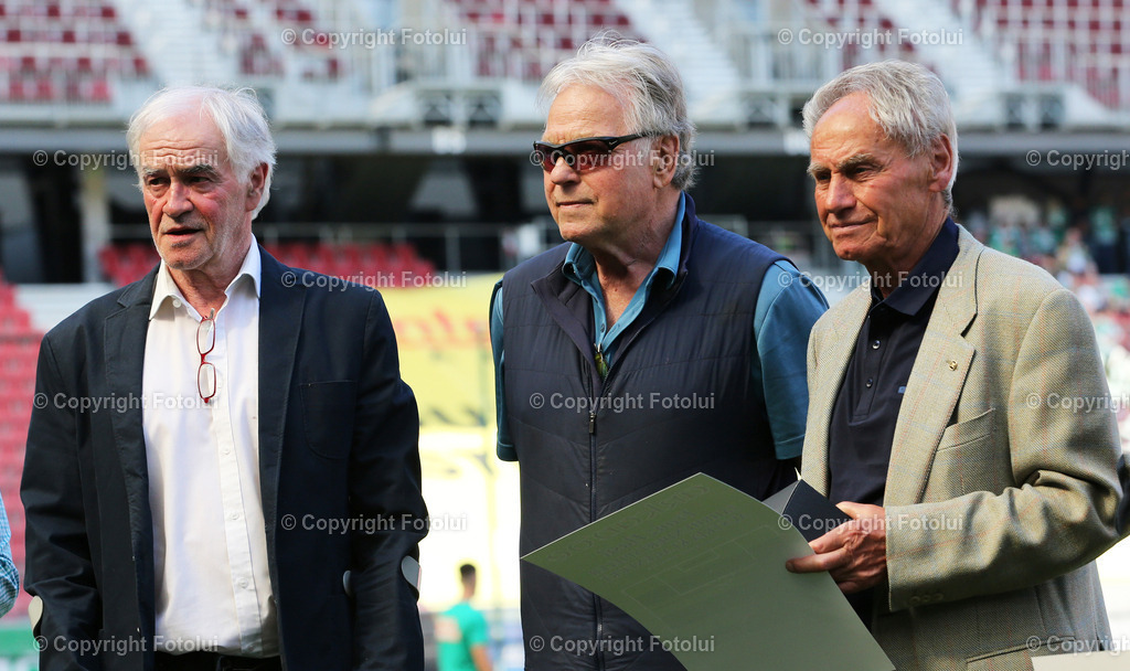 A_LUI_03062023_14 | SPORT,FUSSBALL,ADMIRAL BUNDESLIGA AUSTRIA KLAGENFURT-SK RAPID WIEN 03.06.2023 IM BILD: V.L. DIE LEGENDEN DIDI MIRNEGG,FRIEDL KONCILLIA UND FRANZ HASIL FOTOLUI/MW