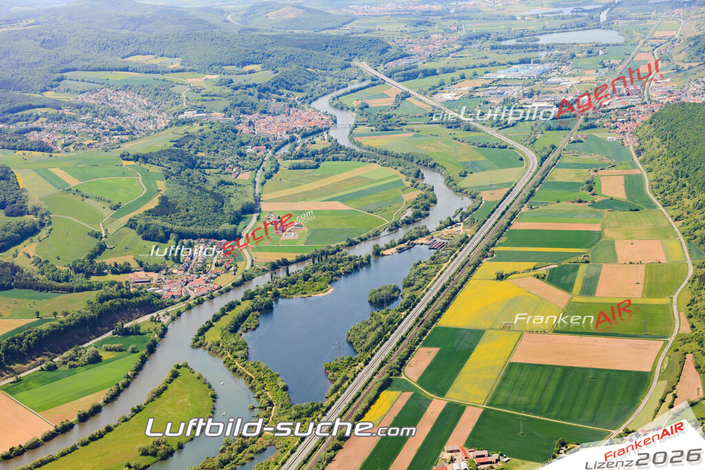 Luftbild von  Stettfeld - Luftaufnahme wurde 2015 von https://frankenair.de mittels Flugzeug (keine Drohne) erstellt - die Geschenkidee
