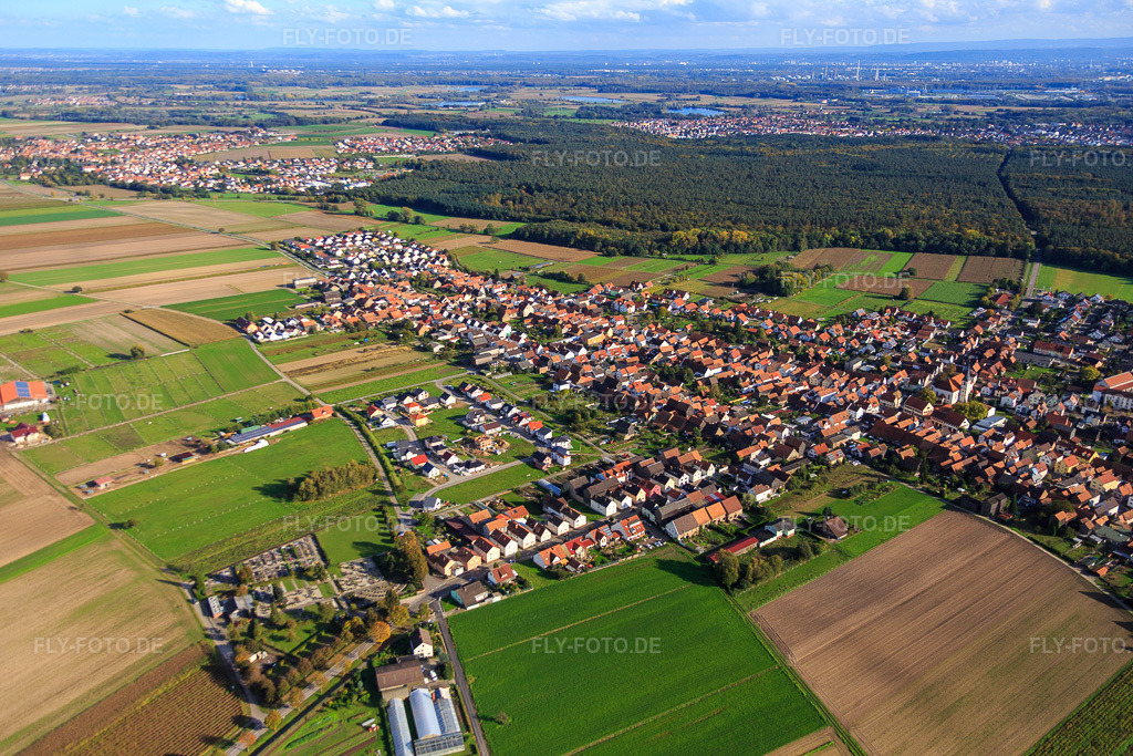 Luftbild: Lindenstr in Hatzenbühl im Bundesland Rheinland-Pfalz in Deutschland. Foto: IMG_074564.jpg vom 14.10.2014 durch Werner Riehm/FLY-FOTO.de