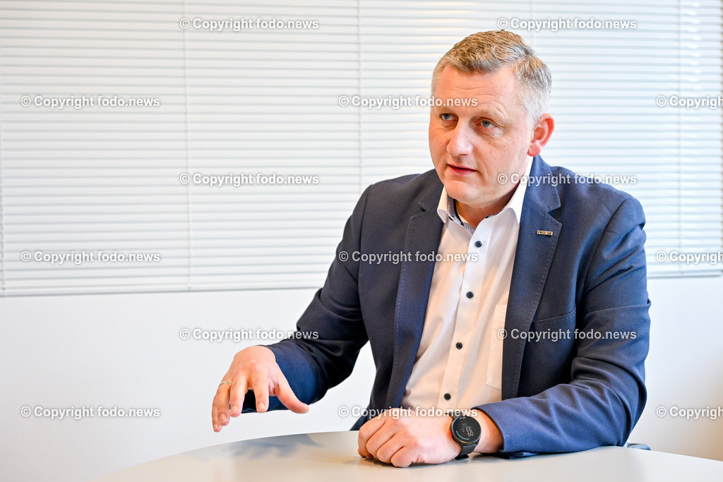 Reinhold Binder (Bundesvorsitzender der Produktionsgewerkschaft PRO-GE)_ 08.03.2024-3 | 08.03.2024, Linz, AUT, Linz, im Bild Reinhold Binder (Bundesvorsitzender der Produktionsgewerkschaft PRO-GE)