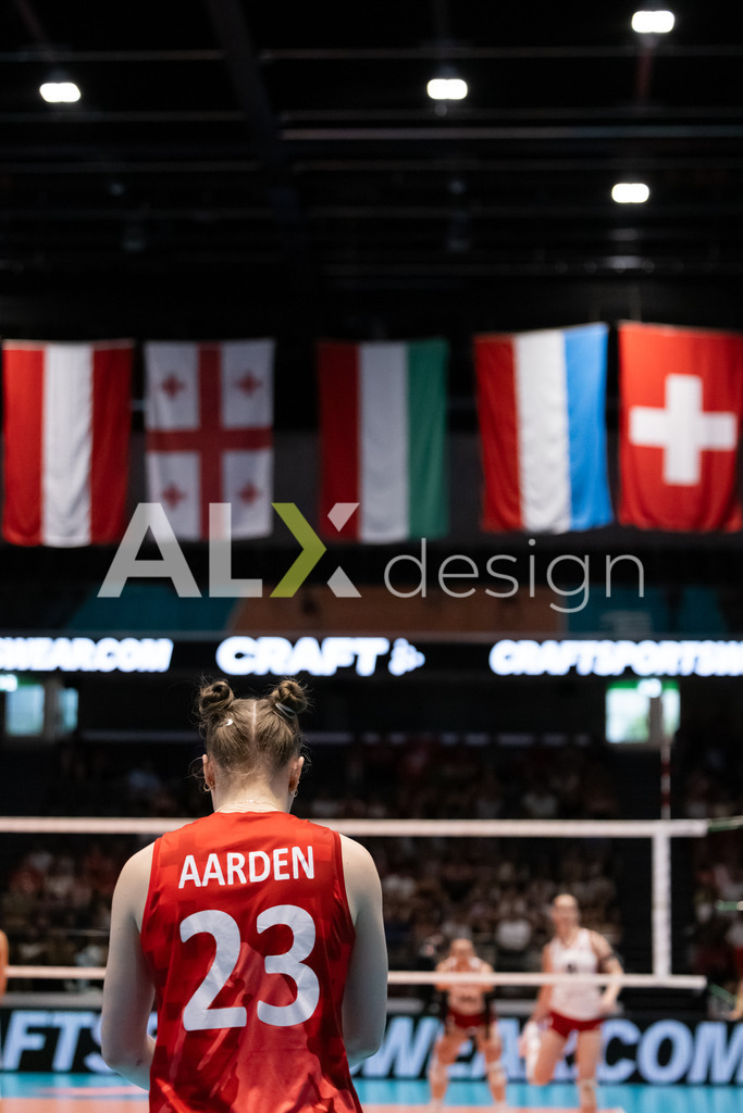 Austria v Switzerland - CEV European League Women | KRIENS, SWITZERLAND - JUNE 14: MERET AARDEN of Switzerland during the CEV European League match between Austria and Switzerland at Pilatus Arena on June 14, 2026 in Kriens, Switzerland. - Realisiert mit Pictrs.com