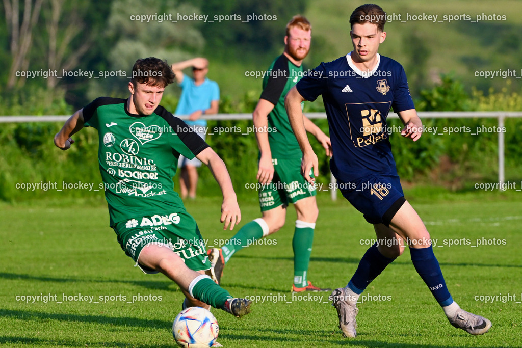 ATUS Velden vs. FC Lendorf | #31 Fabio Norbert Daxer FC Lendorf, #18 Nicolas Manuel Modritz ATUS Velden, ATUS Velden vs. FC Lendorf, ATUS Velden vs. FC Lendorf am 07.06.2024 in St. Egyden (Sportplatz St. Egyden), Austria, (Photo by Bernd Stefan)