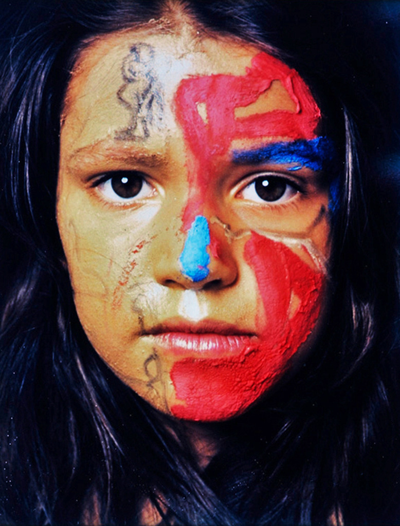 081art_Bee-Braxm_Inka_17a | Werk aus  dem Jahr 1994   Nach einer Aktion im Ritterhausmuseum Offenburg. Kunstmaler Rainer Braxmaier und Modefotograf Wilfried Beege.