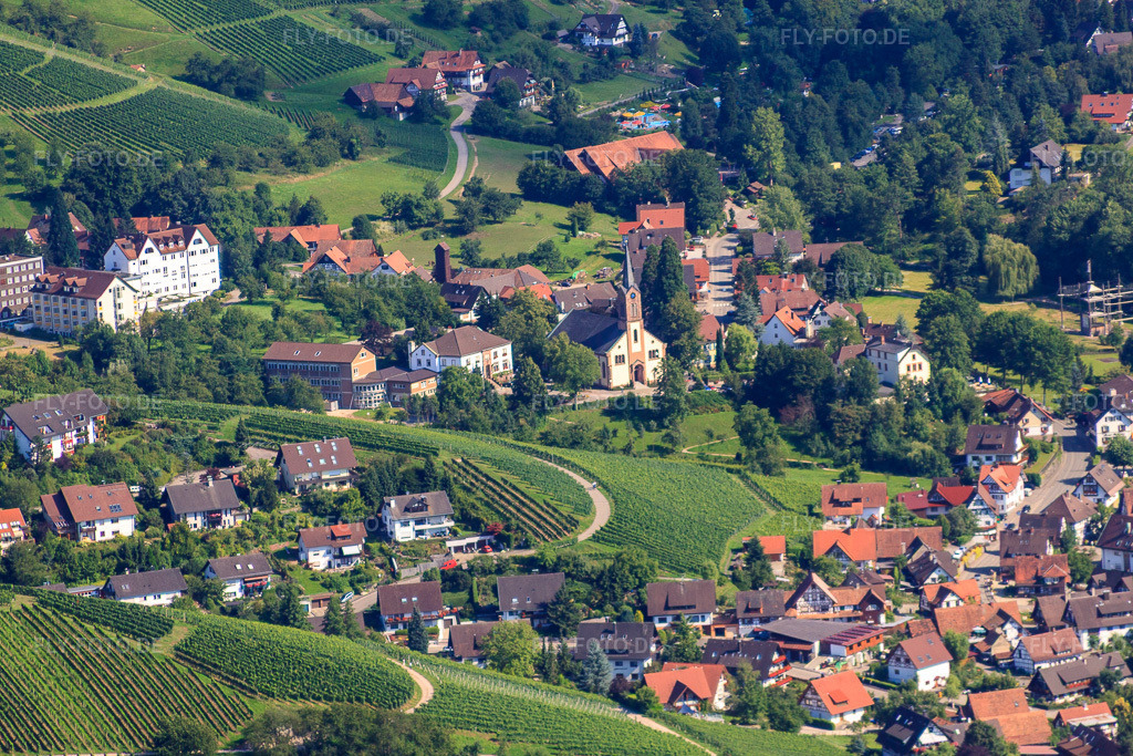Luftbild: Heilige Dreifaltigkeit und im Ortsteil Büchelbach in Sasbachwalden im Bundesland Baden-Württemberg in Deutschland. Foto: IMG_31483.jpg vom 09.08.2010 durch Werner Riehm/FLY-FOTO.de
