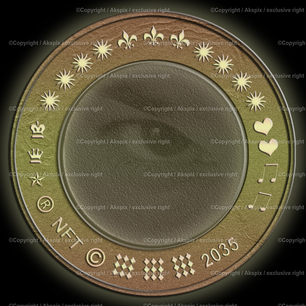 NFTs_Coin-One-Eye-2035 | Die Bildagentur Akspix ist eine Online-Bildagentur und bietet professionelles und kreatives Bildmaterial Royalty free und Rights Managed. Bildarchiv Akspix bietet eine große Auswahl an kreativen und klassischen Motiven.Frankfurt Fotograf, Fotoshooting
