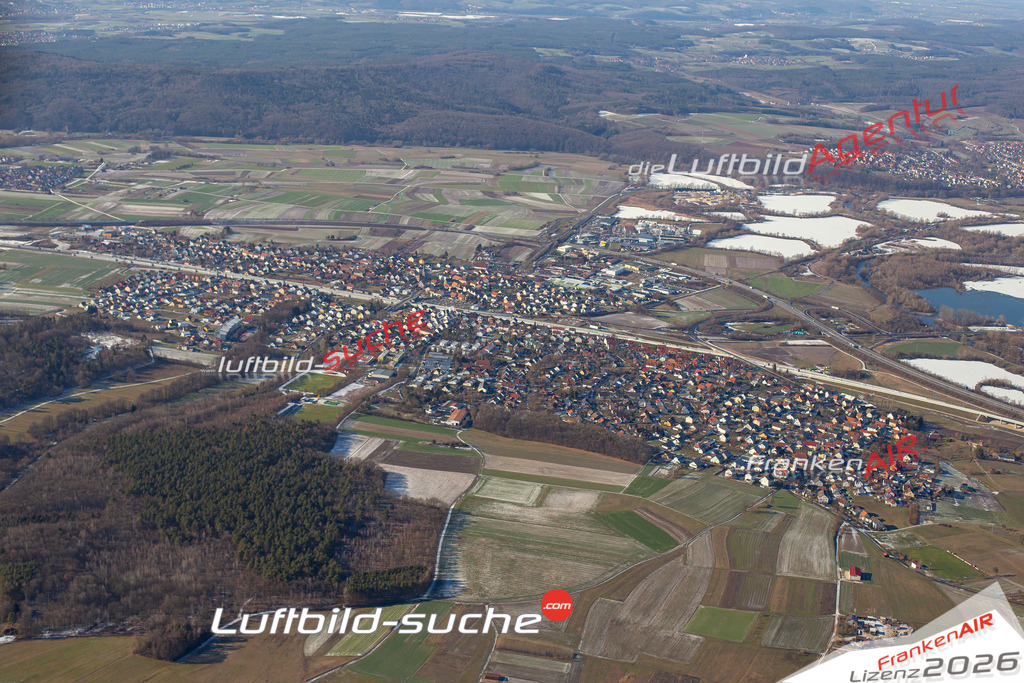 Das Luftbild der Stadt Breitengüßbach wurde 2019 vom Flugzeug heraus erstellt (keine Drohne) Aufnahmehöhe ca.400 Meter- hohe Auflösung- beste Druck-Qualität garantiert!