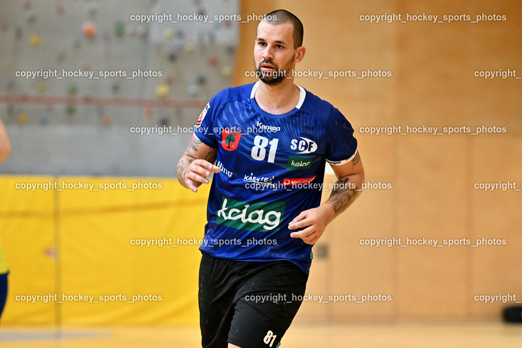 SC Ferlach vs. UHC Hollabrunn | #81 MILICEVIC Adrian SC Ferlach, SC Ferlach vs. UHC Hollabrunn, SC Ferlach vs. UHC Hollabrunn am 20.09.2025 in Ferlach (Ballspielhalle Ferlach), Austria, (Photo by Bernd Stefan)