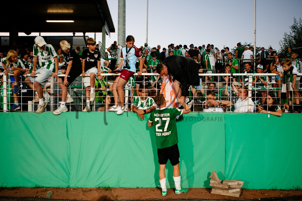DFB-Pokal 2025/2026, 1. Runde: SC Preußen Münster - Hertha BSC Berlin | Münster, 18.08.2025: DFB-Pokal 2025/2026, 1. Runde, SC Preußen Münster gegen Hertha BSC Berlin im LVM-Preußenstadion in Münster.(Foto: sportfotografie.ms | Markus Paletta) - Realisiert mit Pictrs.com