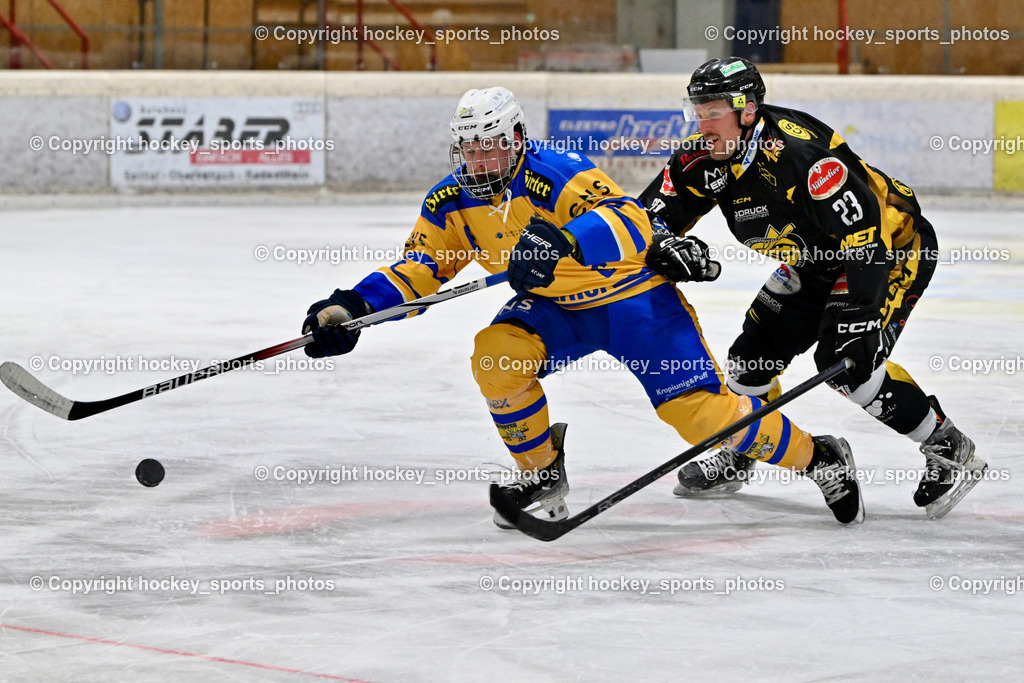 MET PHOTOVOLTAIK HORNETS SPITTAL vs. 1. EHC ALTHOFEN | #92 Jagarinec Jakob Lukas EHC Althofen, #23 Sodja Urban EC Hornets Spittal, MET PHOTOVOLTAIK HORNETS SPITTAL vs. 1. EHC ALTHOFEN, MET PHOTOVOLTAIK HORNETS SPITTAL vs. 1. EHC ALTHOFEN am 10.01.2026 in Spittal an der Drau (Eissportzentrum Spittal), Austria, (Photo by Bernd Stefan)