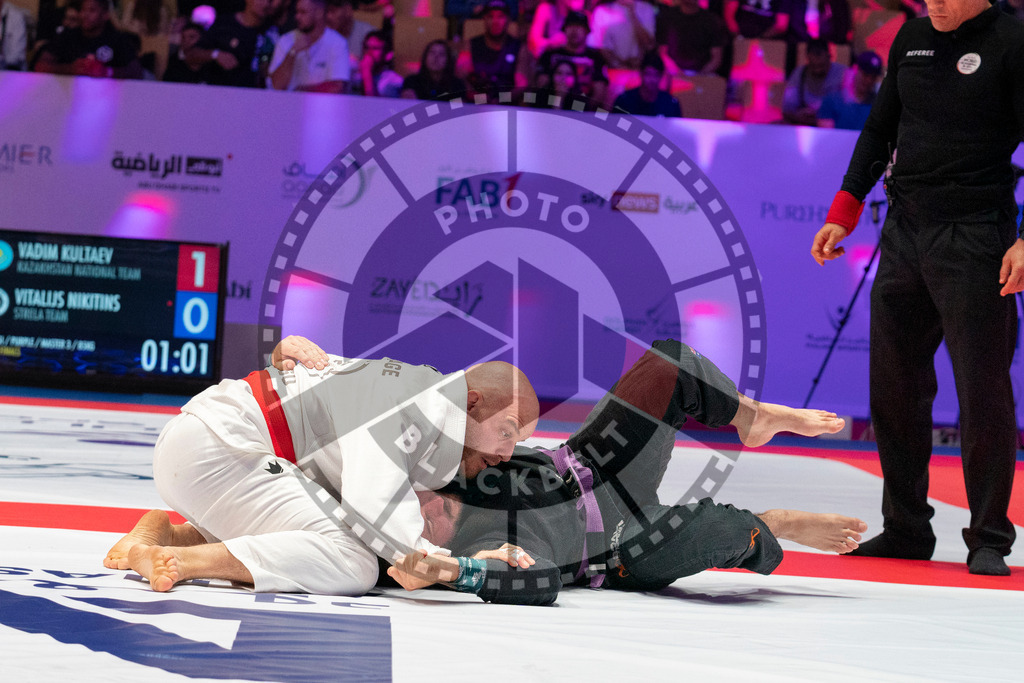 20231106PBB0343 | Fighters compete during the AJP World Master Championship in the Mubadala Arena in Abu Dhabi, Arab United Emirates, on November 6, 2023.