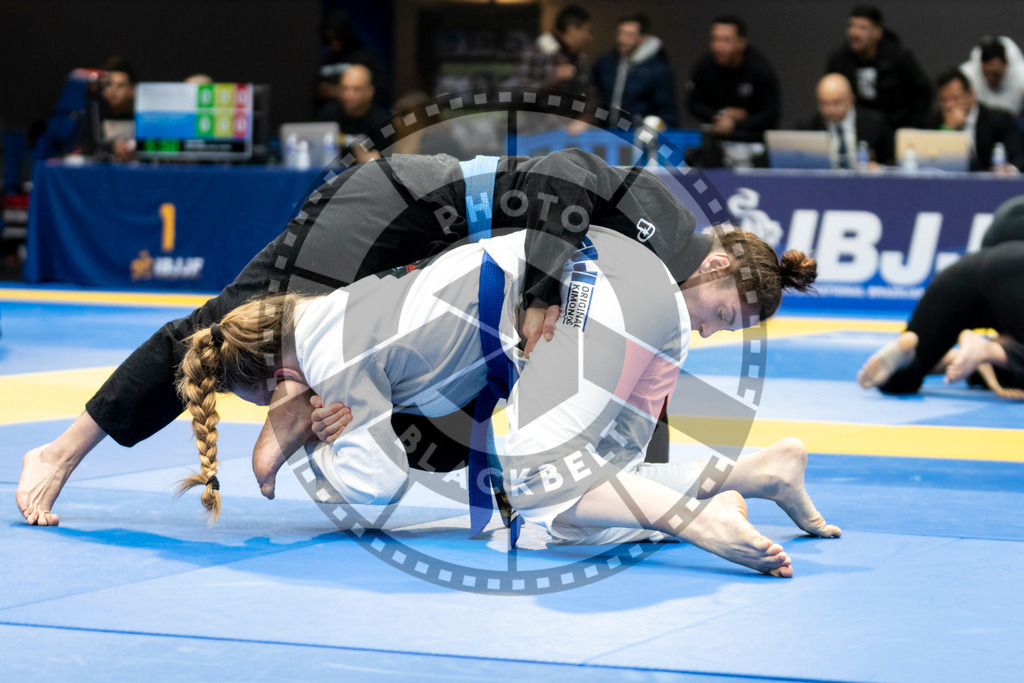 20240121PBB5008 | Fighters compete during the second day of the IBJJF European Championship in Paris, France, on January 21, 2024.