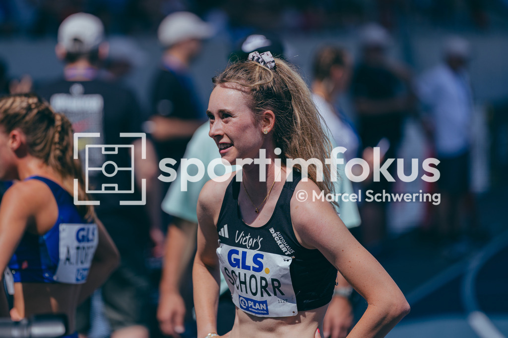 Deutsche Meisterschaften der Frauen und Männer 2026 | Maja Schorr, SV GO! Saar 05, 800-Meter-Lauf, Halbfinale, Deutsche Meisterschaften der Frauen und Männer 2026, Lohrheidestadion Bochum-Wattenscheid, 25.07.2026. Foto: Marcel Schwering / sportimfokus - Realisiert mit Pictrs.com