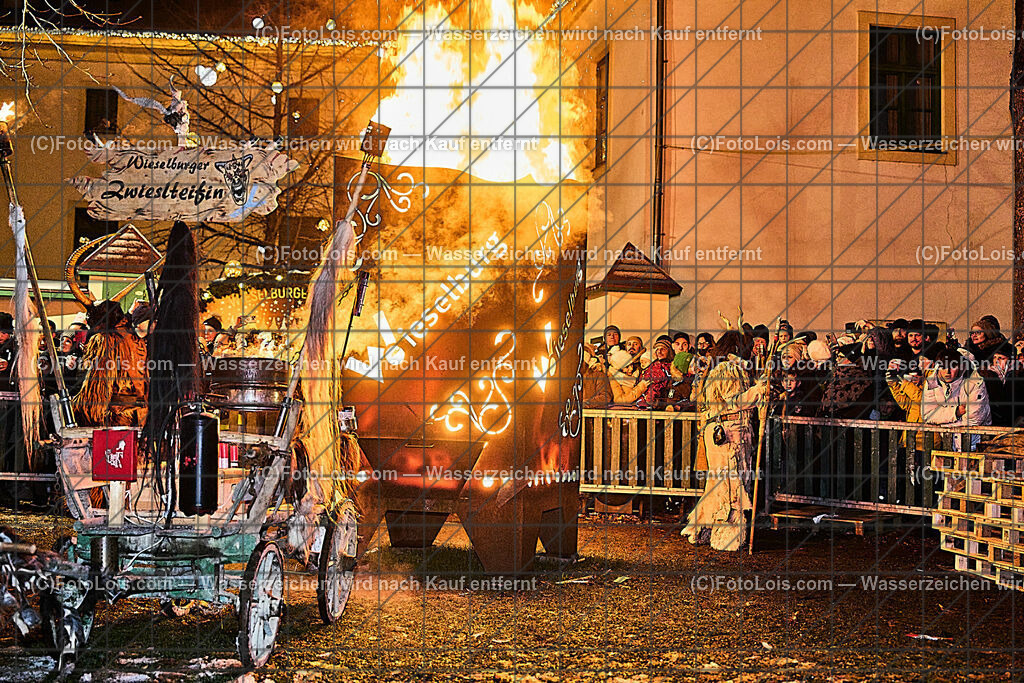 ALP9651_Wieselburger ADVENT_Wintersonnenwende_Perchtenlauf | (C)FotoLois.com, Alois Spandl, Wieselburger Advent, Wintersonnenwendfeier mit Umzug durch die Stadt, Sonnenwendfeuer und Perchtenlauf mit Show im Schlosspark, Mitwirkung der Partnergemeinde EINBECK, Sa 17. Dezmber 2022.