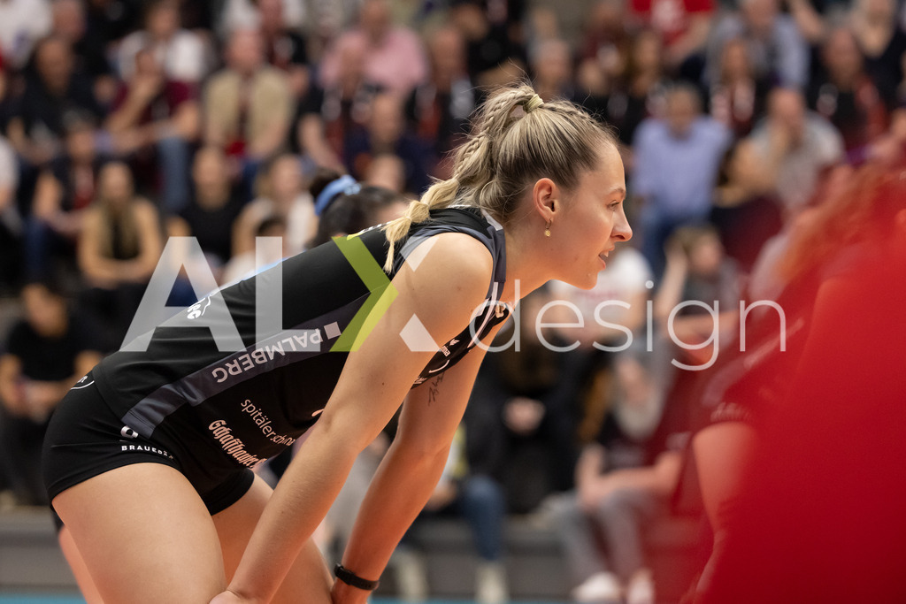 Volleyball I Frauen I Saison 2025-2026 I Volleyball NLA | Women I  Playoffs Finals 1/5 I viteos NUC - VC Kanti Schaffhausen I 06.04.2026 | 8 Lina-Marie Lieb (DE) (VC Kanti Schaffhausen) – Aussen - Realisiert mit Pictrs.com