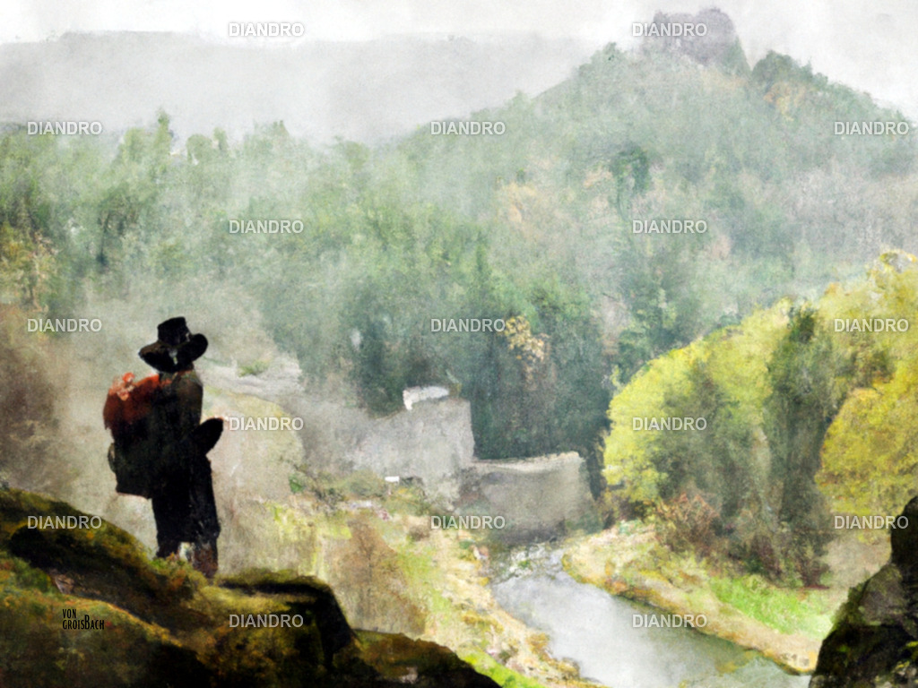 Der Betrachter 01 Aquarell | DIANDRO
