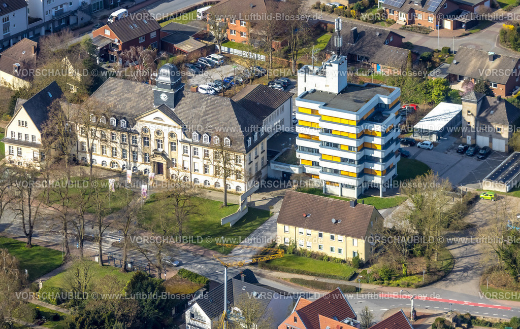 Selm260306861Bork | Luftbild, Rathaus Amtshaus Bork, Adenauer Platz, Bork, Selm, Münsterland, Nordrhein-Westfalen, Deutschland