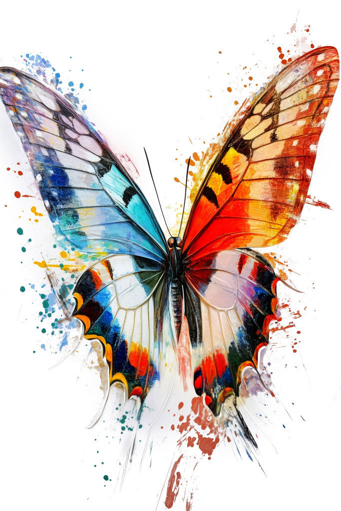 2410010 - Schmetterling | Motiv eines Schmetterlings im Stil eines modernen Gemäldes.