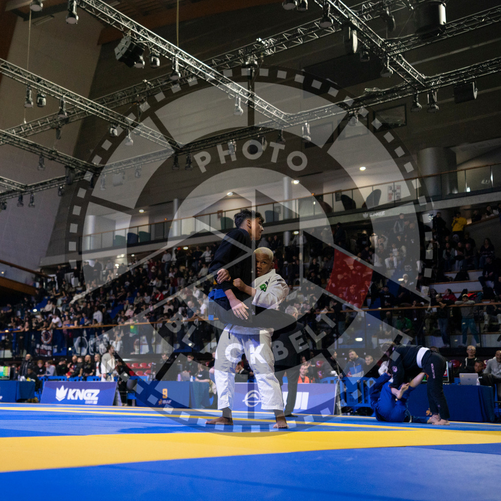 20240119PBB1585 | Fighters compete during the IBJJF European Championship in Paris, France, on January 19, 2024.