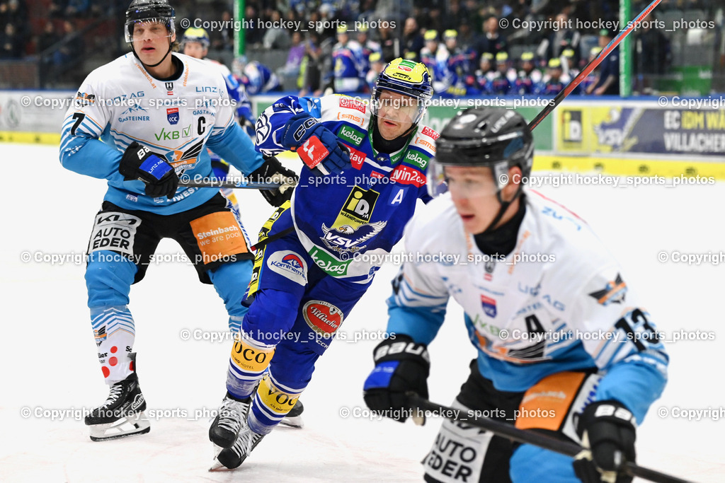 EC IDM WÄRMEPUMPEN VSV vs. Steinbach Black Wings Linz | #72 John Hughes EC VSV, #7 Brian Lebler Black Wings Linz, EC IDM WÄRMEPUMPEN VSV vs. Steinbach Black Wings Linz, EC IDM WÄRMEPUMPEN VSV vs. Steinbach Black Wings Linz am 04.03.2026 in Villach (Stadthalle Villach), Austria, (Photo by Bernd Stefan)
