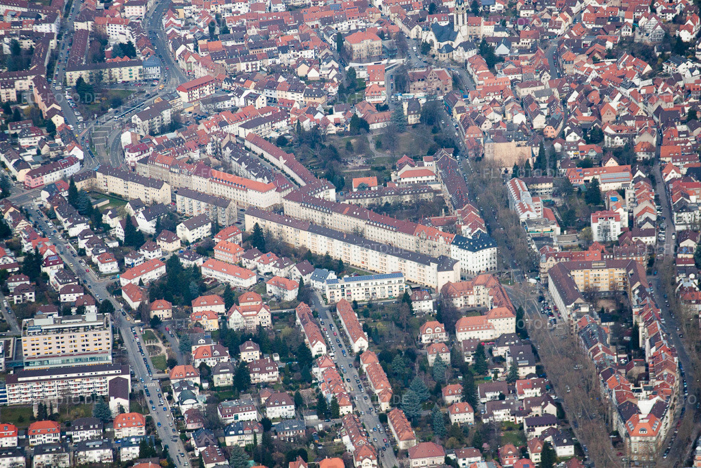 Luftbild: Rottmannstr im Ortsteil Handschuhsheim in Heidelberg im Bundesland Baden-Württemberg in Deutschland. Foto: IMG_37886.jpg vom 12.03.2011 durch Werner Riehm/FLY-FOTO.de