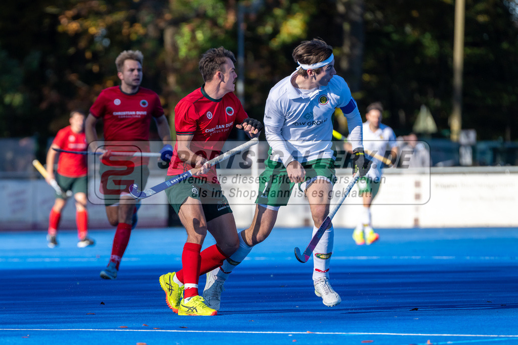 HK_20241103_108468 | 1. Bundesliga Herren Crefelder HTC - Hamburger Polo Club am 3.11.2024 CHTC Krefeld, Krefeld , Howard Tim ( Crefelder HTC #5 ) , Paul Smith ( Hamburger Polo Club #7 )