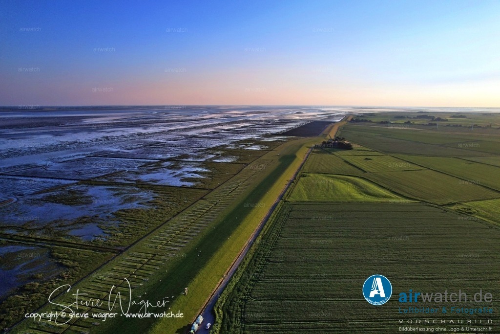 Luftbild Nordstrand, Suederhafen, An de Wehl, Evensbüller Chaussee, Husumer Bucht | Luftbild Nordstrand, Suederhafen, An de Wehl, Evensbüller Chaussee, Husumer Bucht