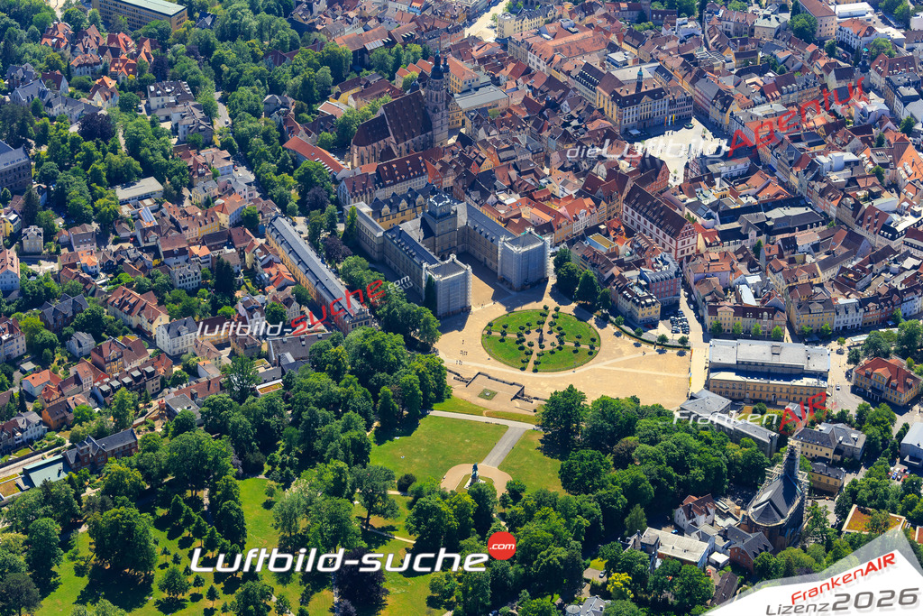 Die Luftaufnahme Herzog-ernst-denkmal - Coburg wurde vom UL-Flugzeug (keine Drohne) aus fotografiert.Hohe Druck- Auflösung-die Geschenkidee!