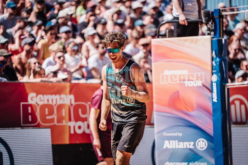 Beachvolleyball | Männer | Allianz German Beach Tour 2025 | Tourstop Düsseldorf | 11.05.2025 | Lui Wüst jubelt