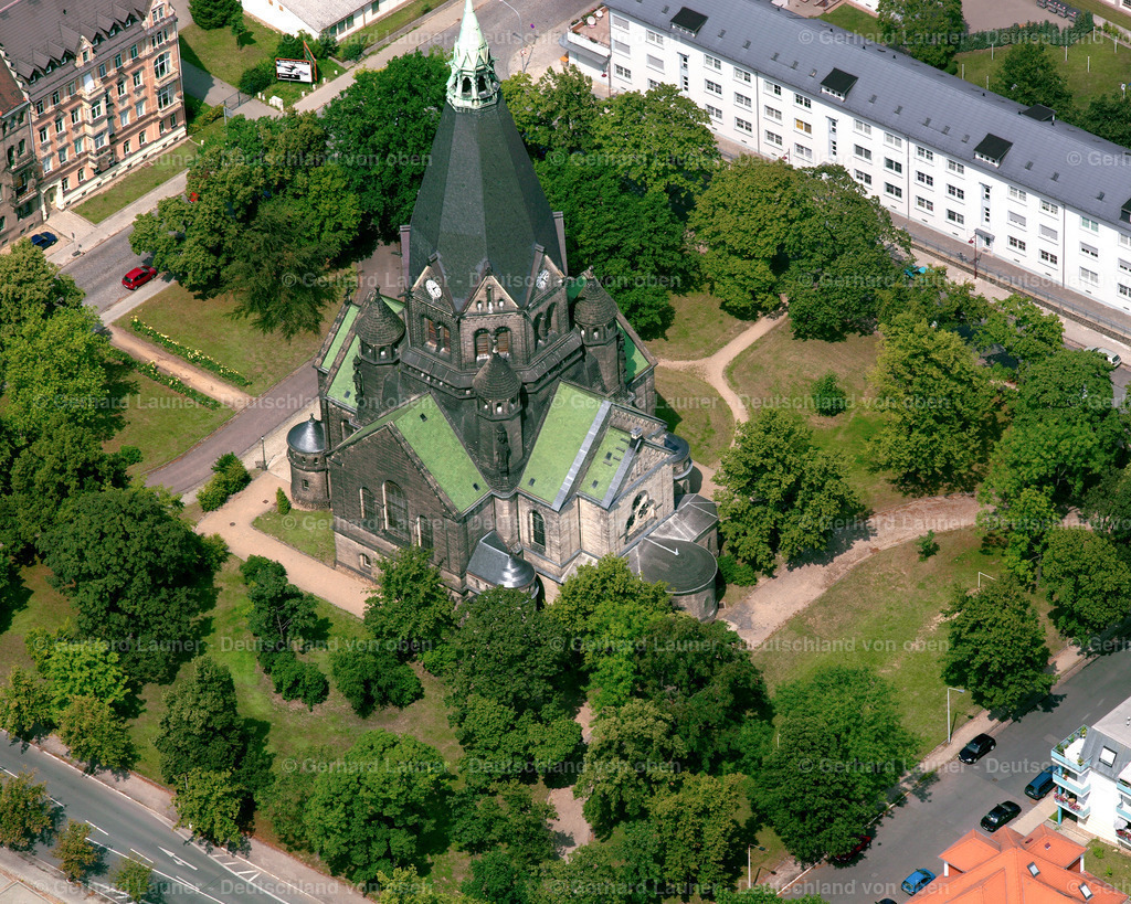 2417480 | RIESA 06.08.2016 Kirchengebäude " Trinitatiskirche " in Riesa im Bundesland Sachsen, Deutschland. // Church building " Trinitatiskirche " in Riesa in the state Saxony, Germany. Foto: Gerhard Launer