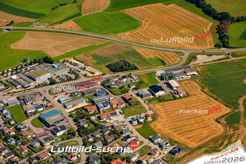 Das Luftbild zeigt : Bargau Schwäbisch Gmünd - Die Luftaufnahme wurde 2024 vom UL-Flugzeug aus erstellt ( keine Drohne ) - Hochauflösende Luftaufnahme - Für grossformatige Ausdrucke geeignet. Die Geschenkidee !Mit Lizenz und Bildrechte bestellbar