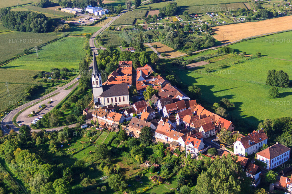 Luftbild: Hinterstädel von Norden in Jockgrim im Bundesland Rheinland-Pfalz in Deutschland. Foto: IMG_51687.jpg vom 11.08.2012 durch Werner Riehm/FLY-FOTO.de