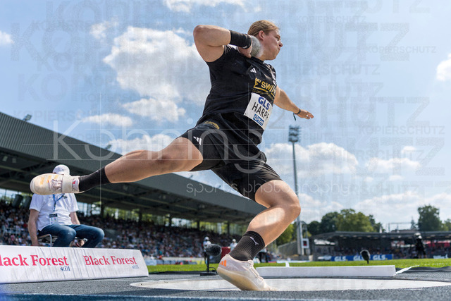 Deutsche Leichtathletik-Meisterschaften; Bochum-Wattenscheid, 25.07.2026 | Georg Harpf (LG Stadtwerke München), Kugelstossen; Deutsche Leichtathletik-Meisterschaften am 25.07.2026 im Lorheide-Stadion, Bochum-Wattenscheid (Nordrhein-Westfalen).