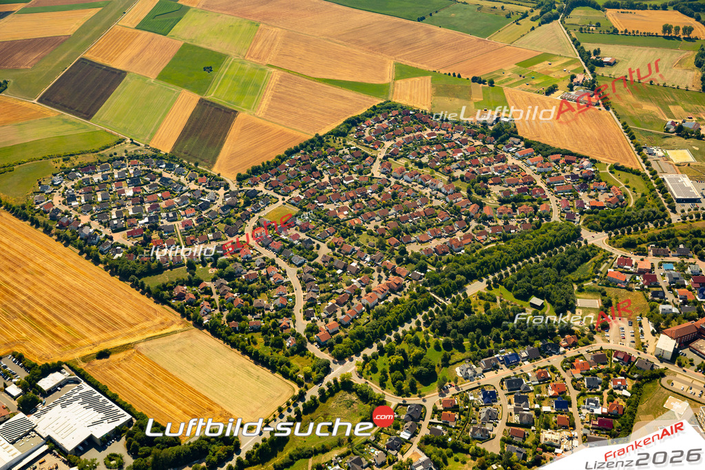 Die Luftaufnahme Neubaugebiet - Korbach wurde 2022 vom Flugzeug aus (keine Drohne) erstellt. Hohe Auflösung -für große Poster und Wandbilder geeignet - Garantiert!