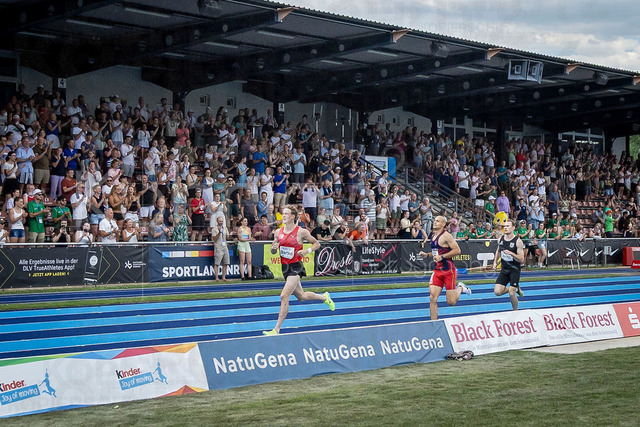 Multisport Event; Ratingen, 28.06.2026 | RATINGEN, GERMANY - JUNE 28, 2026 : Moritz Bartko (GER / Germany) and Dario Dester (ITA / Italy) competing over 1500m during the Multisport Event at Stadion Ratingen on June 28, 2026 in Ratingen, Germany.