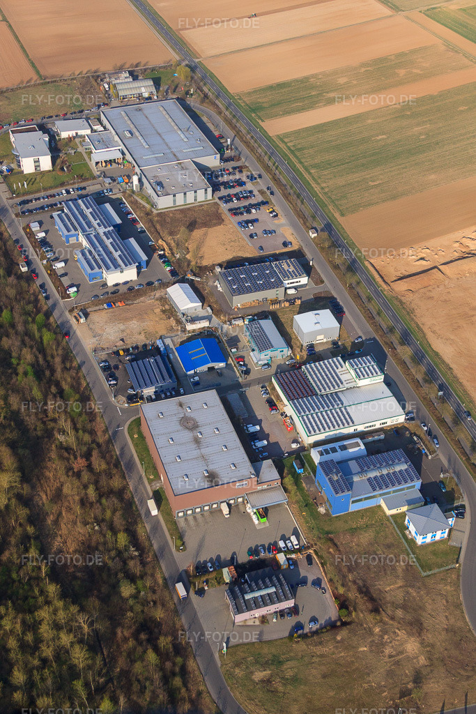Luftbild: Gewerbepark W in Herxheim bei Landau im Bundesland Rheinland-Pfalz in Deutschland. Foto: IMG_49344.jpg vom 28.03.2012 durch Werner Riehm/FLY-FOTO.de