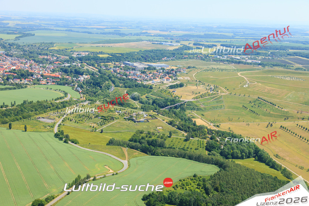 Luftbild von  Ronneburg - Luftaufnahme wurde 2015 von https://frankenair.de mittels Flugzeug (keine Drohne) erstellt - die Geschenkidee