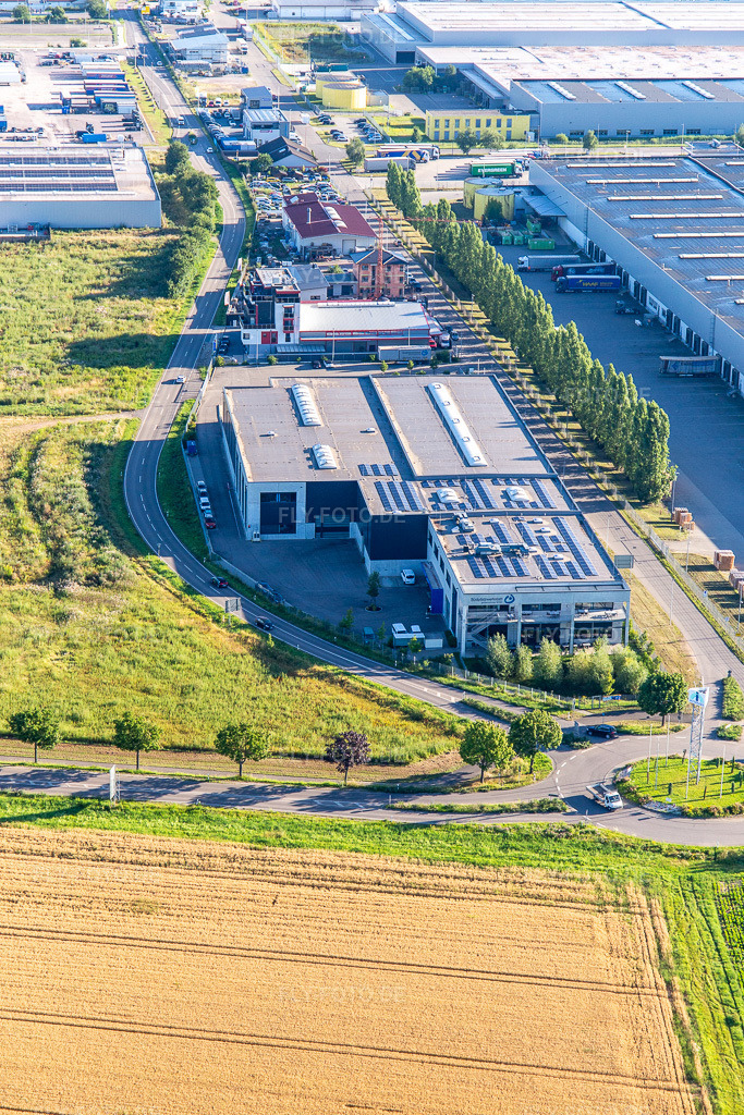 Luftbild: Südpfalzwerkstatt in Offenbach an der Queich im Bundesland Rheinland-Pfalz in Deutschland. Foto: IMG_142452.jpg vom 09.07.2024 durch Werner Riehm/FLY-FOTO.deStarker Partner mit sozialer Verantwortung - Südpfalzwerkstatt