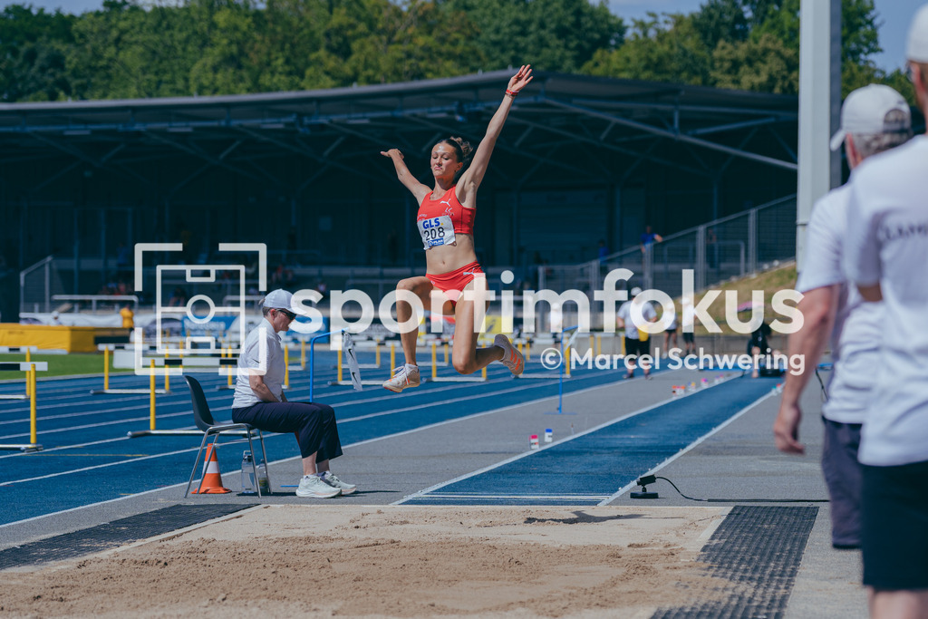 Deutsche Meisterschaften U20 / U16 2026 | Carlotta Loewenthal, LG Nord Berlin, 208, Weitsprung, Deutsche Meisterschaften der U20 &amp; U16 2026, Lohrheidestadion Bochum-Wattenscheid, 12.07.2026. Foto: Marcel Schwering / sportimfokus - Realisiert mit Pictrs.com