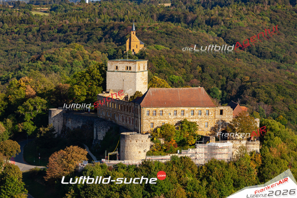 aktuelles Luftbild von Giechburg-guegel   - Luftaufnahme wurde 2019 von https://frankenair.de mittels Flugzeug (keine Drohne) erstellt.