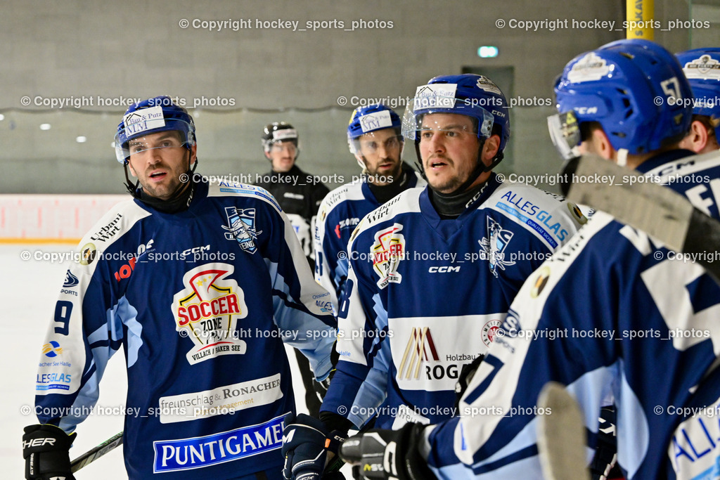 ESV FERLACH vs. ESC SOCCERZONE STEINDORF | #79 Petrik Benjamin ESC Steindorf, #28 Bacher Stefan ESC Steindorf, ESV FERLACH vs. ESC SOCCERZONE STEINDORF, ESV FERLACH vs. ESC SOCCERZONE STEINDORF am 22.11.2024 in Ferlach (Eishalle Ferlach ), Austria, (Photo by Bernd Stefan)