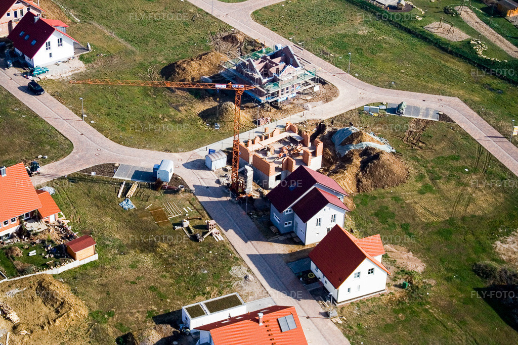 Luftbild: Neubaugebiet NO, Im Unterfeld im Ortsteil Schaidt in Wörth im Bundesland Rheinland-Pfalz in Deutschland. Foto: IMG_5272.jpg vom 18.02.2007 durch Werner Riehm/FLY-FOTO.de