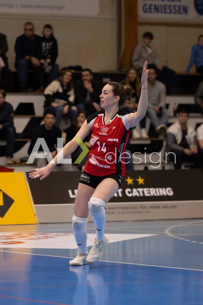 Volleyball I Frauen I Saison 2025-2026 I Volleyball NLA | Women I Round 16 I VC Kanti Schaffhausen - Viteos NUC I 31.01.2026 | 14 Josipa Marković (HR) (VC Kanti Schaffhausen) – Aussen - Realisiert mit Pictrs.com