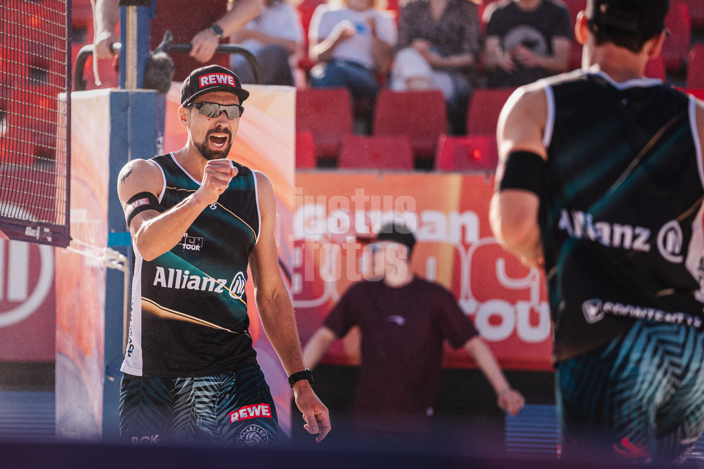 Beachvolleyball | Männer | Allianz German Beach Tour 2025 | Tourstop Bremen | 12.06.2025 | Jonathan Erdmann jubelt