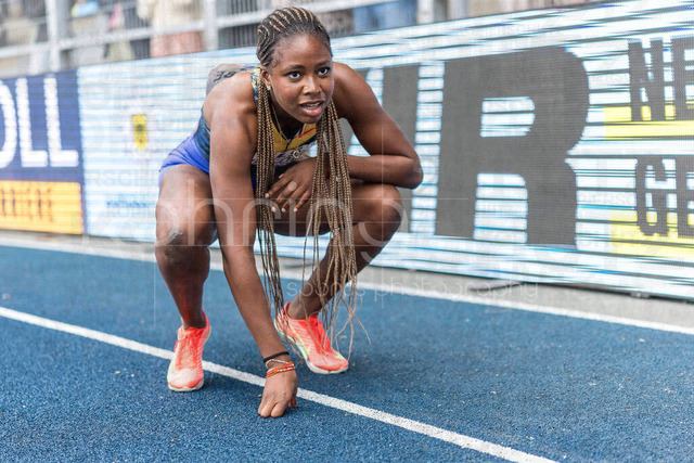 Deutsche Leichtathletik-Meisterschaften; Bochum-Wattenscheid, 26.07.2026 | Judith Bilepo Mokobe (USC Mainz) gewinnt überraschend den Titel über 200m; Deutsche Leichtathletik-Meisterschaften am 26.07.2026 im Lorheide-Stadion, Bochum-Wattenscheid (Nordrhein-Westfalen).